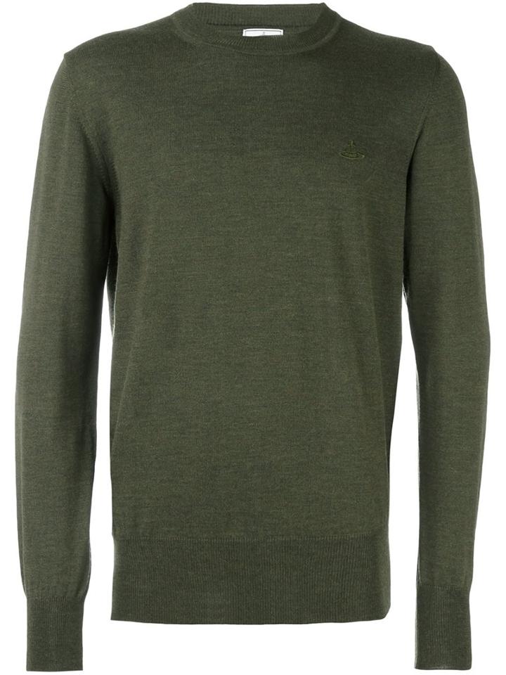 Vivienne Westwood Man Crew Neck Jumper, Men's, Size: Xl, Green, Wool