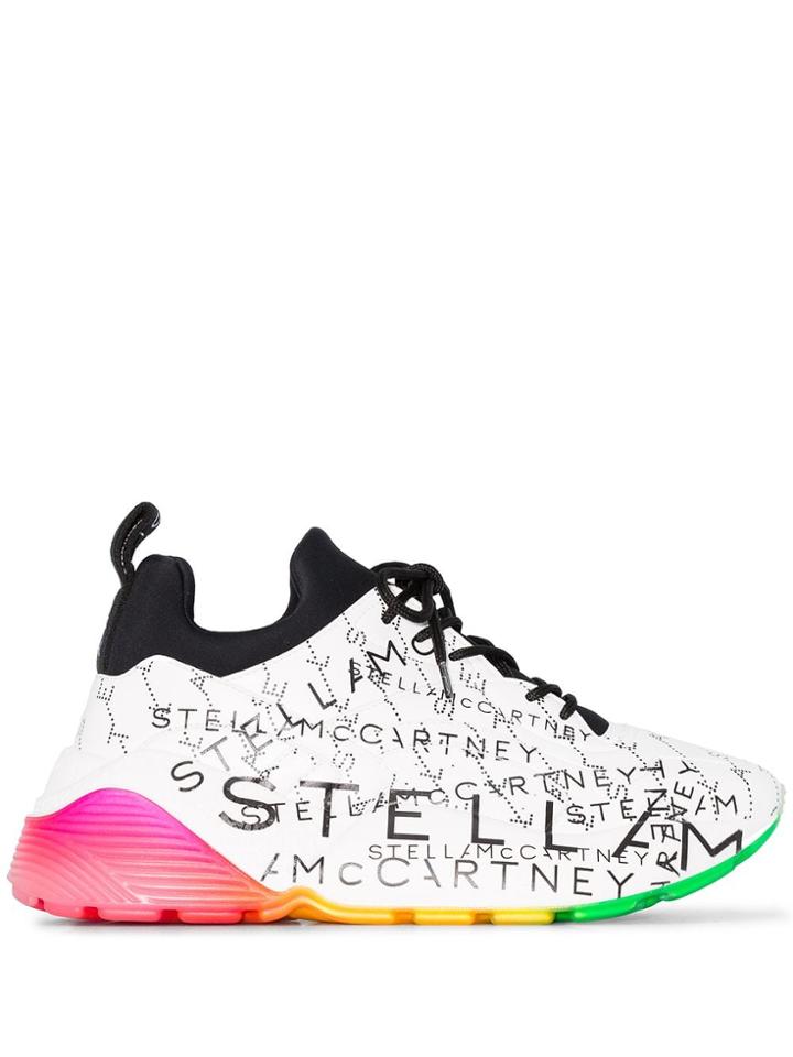 Stella Mccartney Eclypse Logo Graffiti Sneakers - White