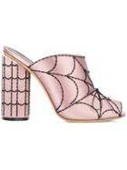 Marco De Vincenzo Spider Web Mules - Pink