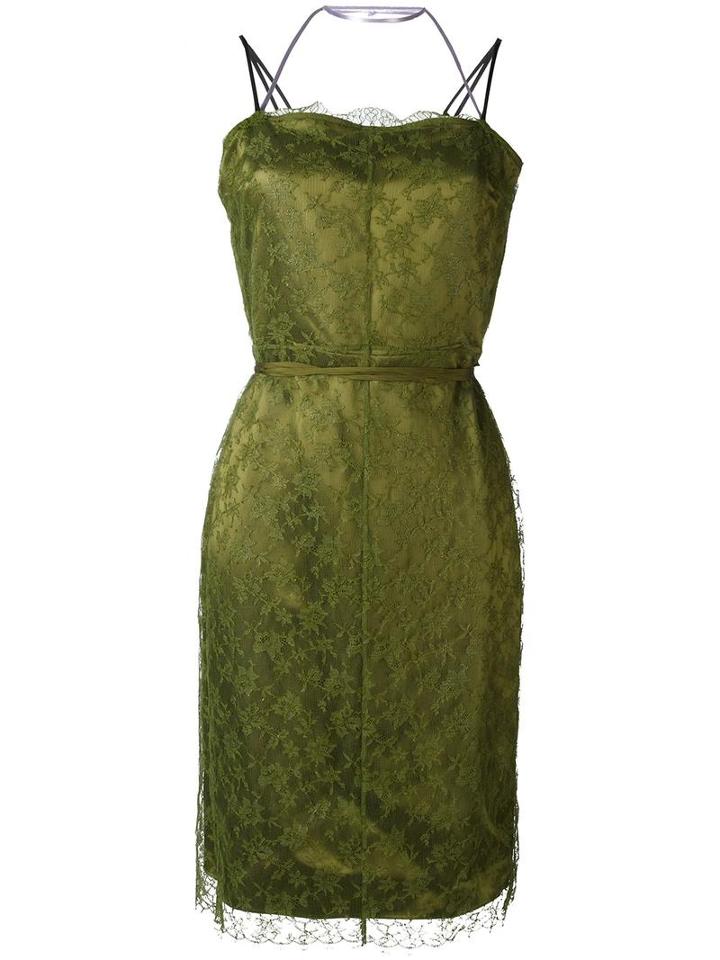 Nina Ricci Short Fitted Dress, Women's, Size: 38, Green, Polyamide/viscose