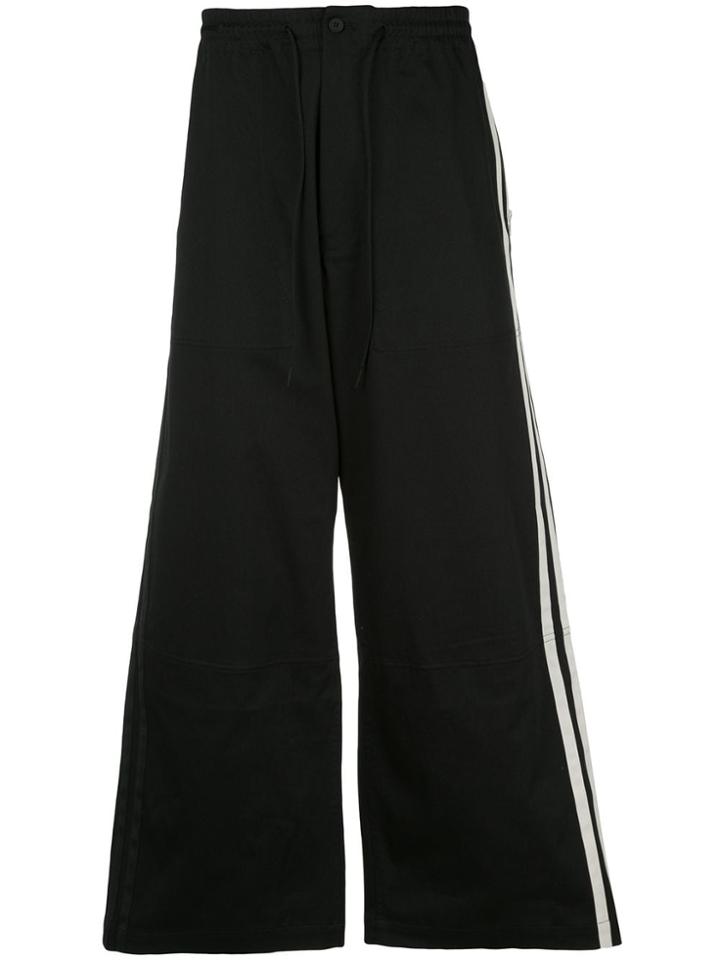 Y-3 Three Stripe Garbadine Track Pants - Black