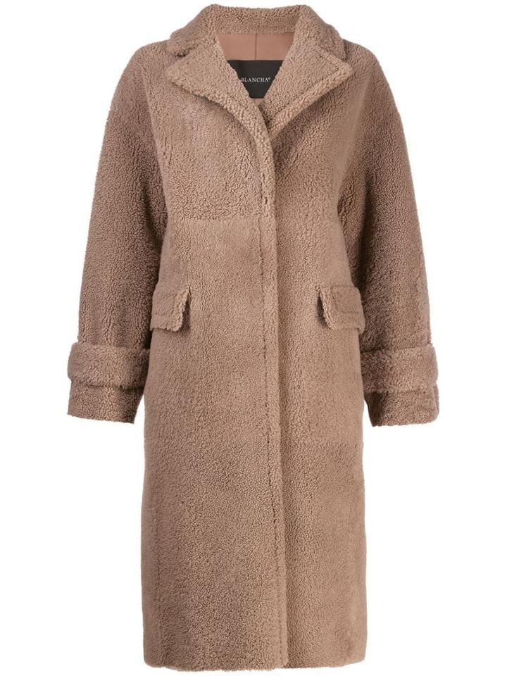 Blancha Shearling Coat - Neutrals