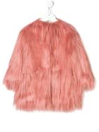 Il Gufo Faux Fur Coat - Pink