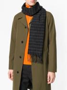 Ami Paris Window Pane Scarf - Black