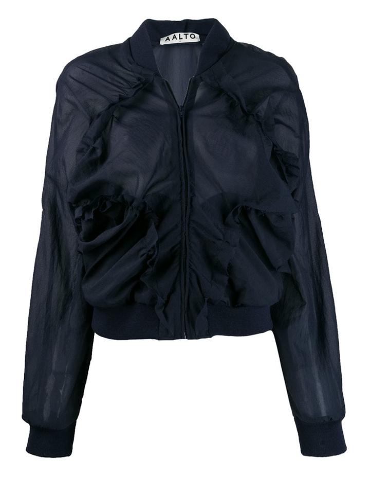 Aalto Structured Bomber Jacket - Blue