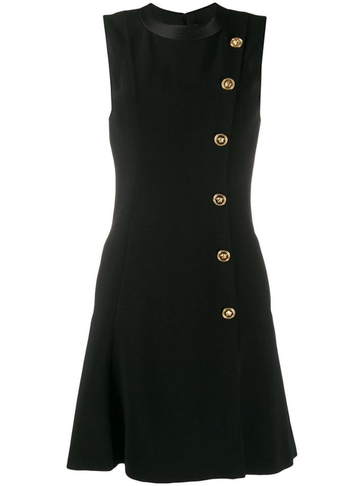 Versace Side Button Short Dress - Black