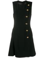Versace Side Button Short Dress - Black
