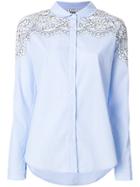 Twin-set Lace-embroidered Shirt - Blue