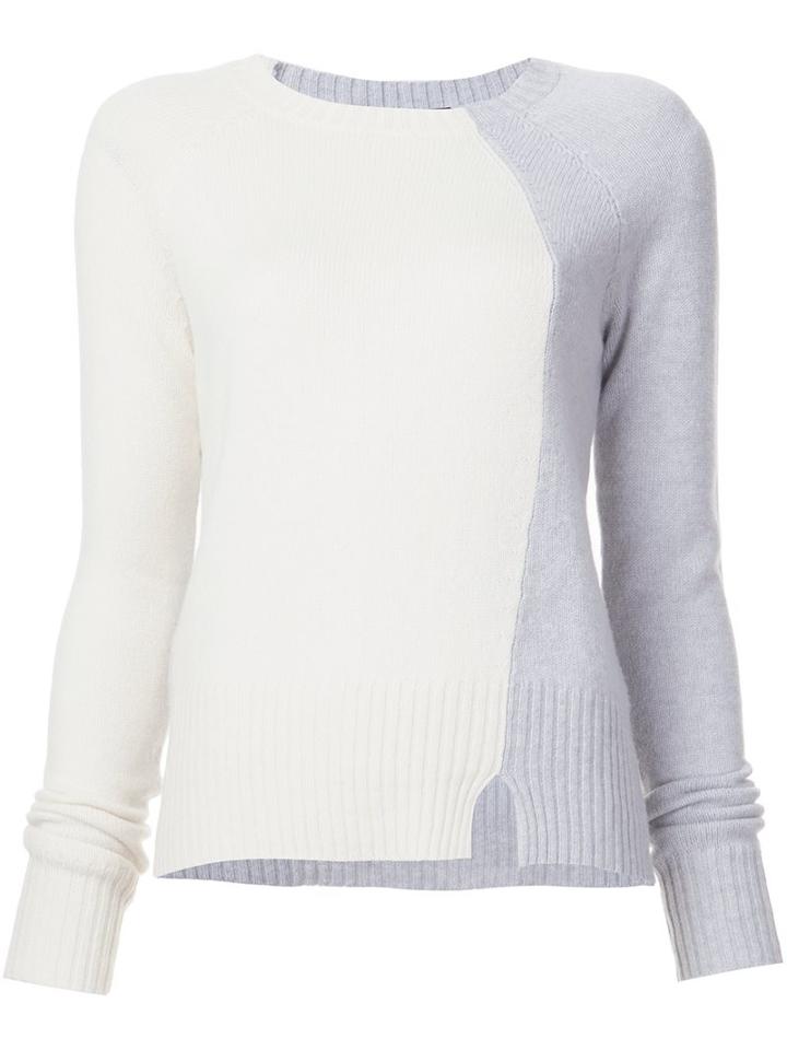 Derek Lam Colour Block Sweater, Women's, Size: Xs, Nude/neutrals, Cashmere/merino