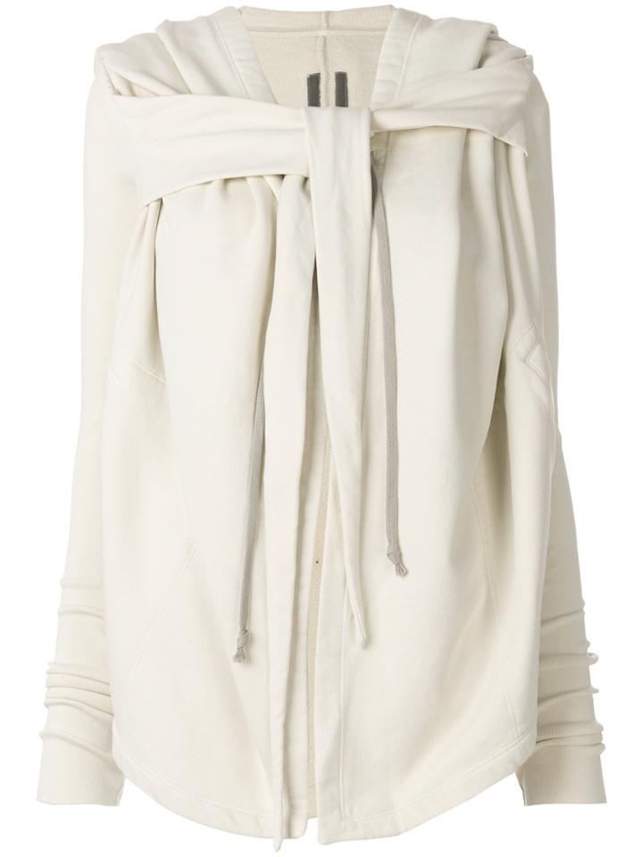 Rick Owens Drkshdw Draped Detail Hoody - Nude & Neutrals