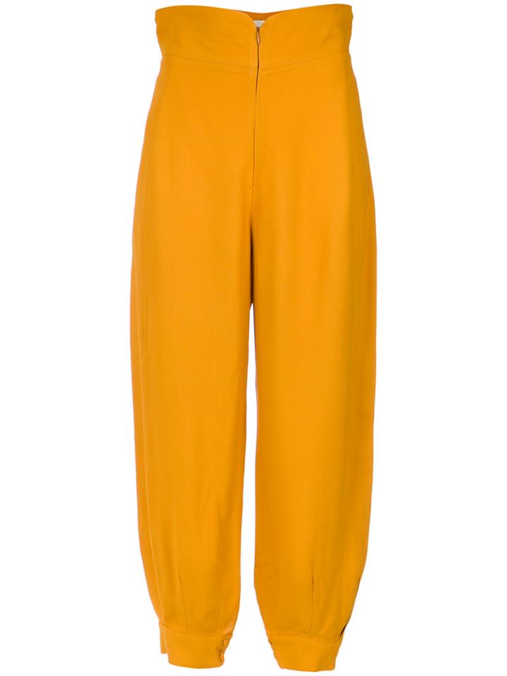 Lilly Sarti High Waisted Clochard Trousers - Yellow & Orange