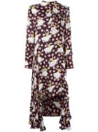 Marni 'pirouette' Print Asymmetric Dress, Women's, Size: 38, Brown, Silk