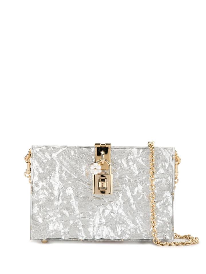 Dolce & Gabbana Dolce Box Clutch - Silver