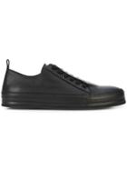 Ann Demeulemeester Leather Top Sneakers - Black