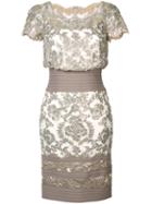 Tadashi Shoji Sequinned Floral Dress, Women's, Size: 10, Grey, Polyester