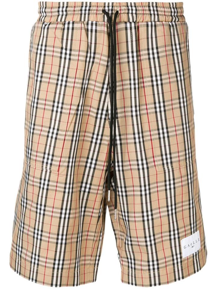Gaelle Bonheur Checked Bermuda Shorts - Neutrals