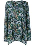 Faith Connexion Tahiti Print Silk Top, Women's, Size: Xs, Green, Silk
