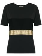 Egrey - Panelled T-shirt - Women - Spandex/elastane/viscose - M, Black, Spandex/elastane/viscose