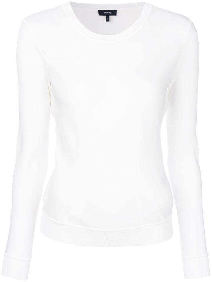 Theory Crew Neck Sweater - White