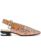 Toga Pulla Square Toe Slingback Strap Sandals - Metallic