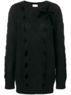 Red Valentino Cable Knit Jumper - Black