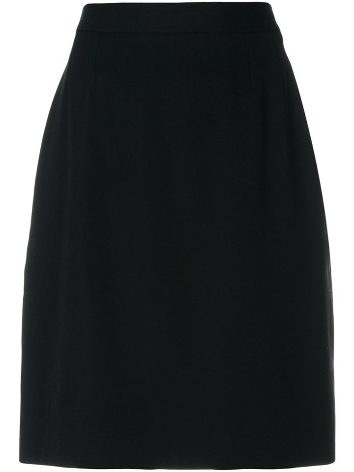 Yves Saint Laurent Vintage High Rise Straight Skirt - Black