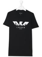 Emporio Armani Kids London Graphic T-shirt - Blue