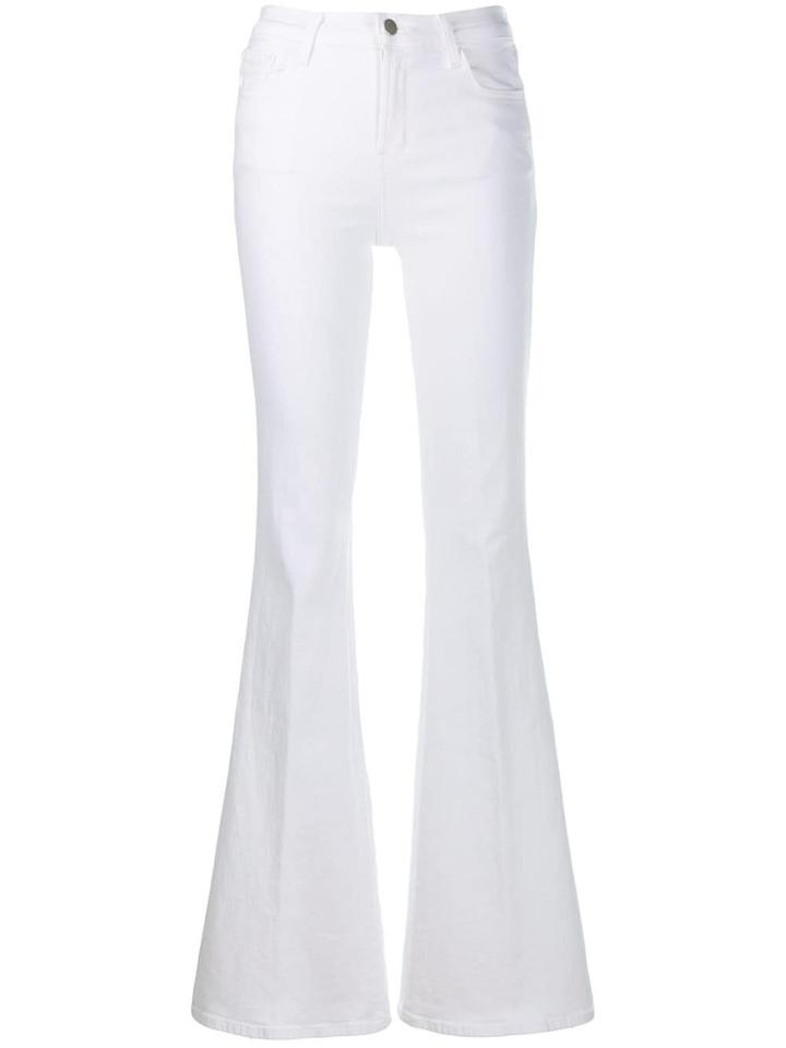 J Brand Belted Straight Leg Jeans - White