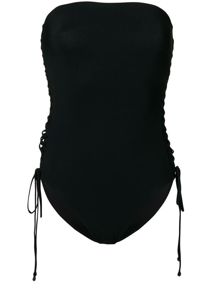 Zimmermann Side Lace-up Swim Suit - Black