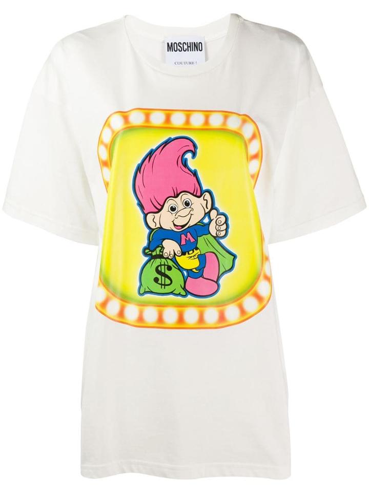 Moschino Troll Print T-shirt - White