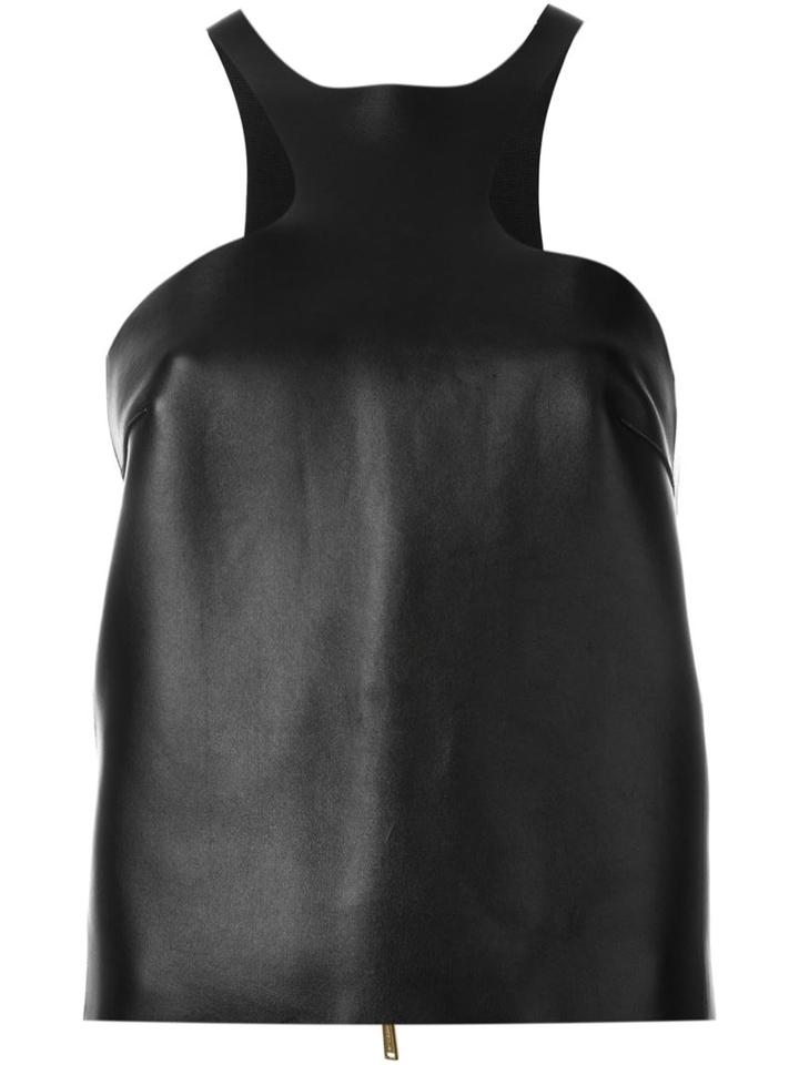 Dsquared2 Sleeveless Top, Women's, Size: 40, Black, Lamb Skin/viscose/polyamide/spandex/elastane