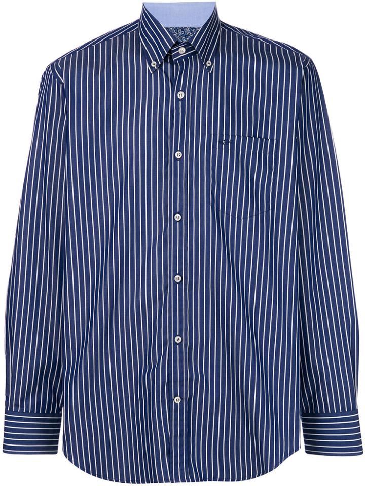 Paul & Shark Striped Long Sleeves Shirt - Blue