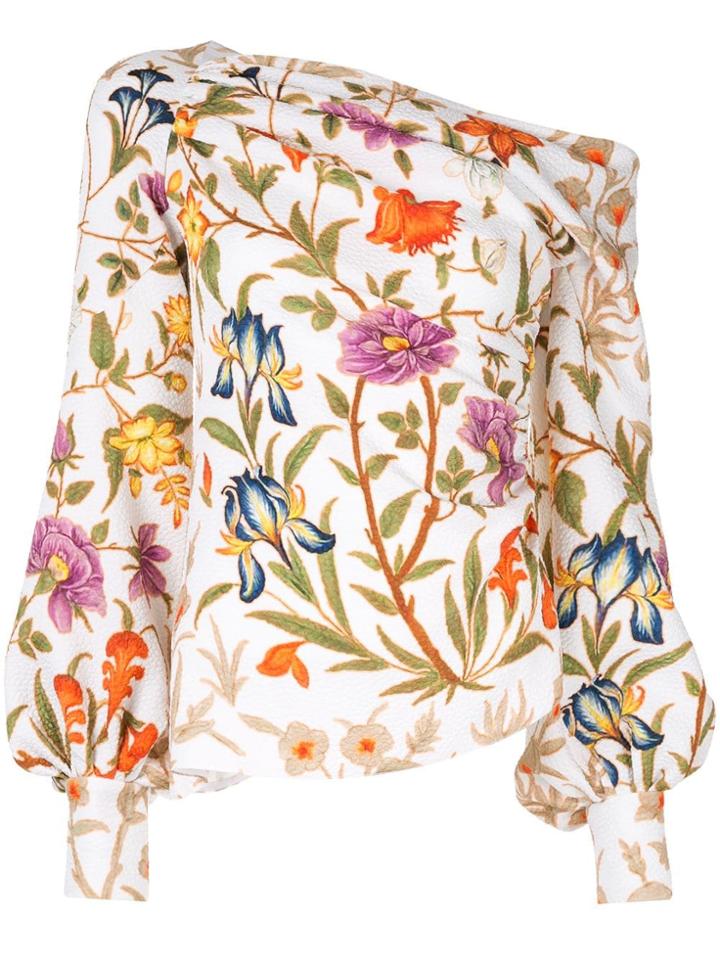 Peter Pilotto Printed Asymmetric Blouse - White
