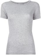 Vince Plain T-shirt, Women's, Size: Medium, Grey, Cotton