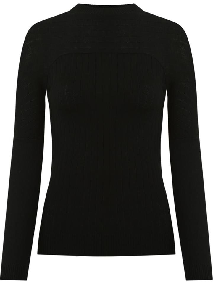 Gloria Coelho Knit Blouse, Women's, Size: Medium, Black, Viscose