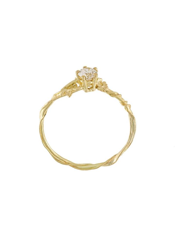 Alex Monroe 'rosa Alba Diamond' Ring, Women's, Yellow/orange