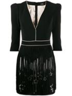 Elisabetta Franchi Star Detail Mini Dress - Black