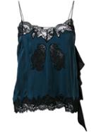 8pm - Contrast Cami Top - Women - Cotton/nylon/cupro/viscose - S, Blue, Cotton/nylon/cupro/viscose