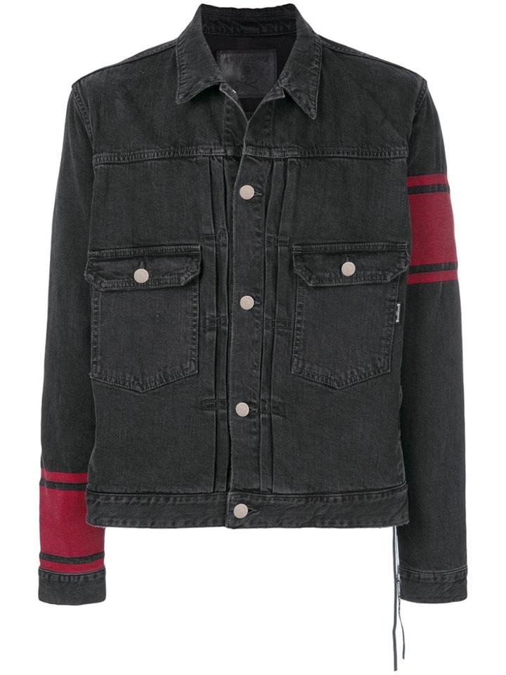 Mastermind World Skull And Crossbones Denim Jacket - Black
