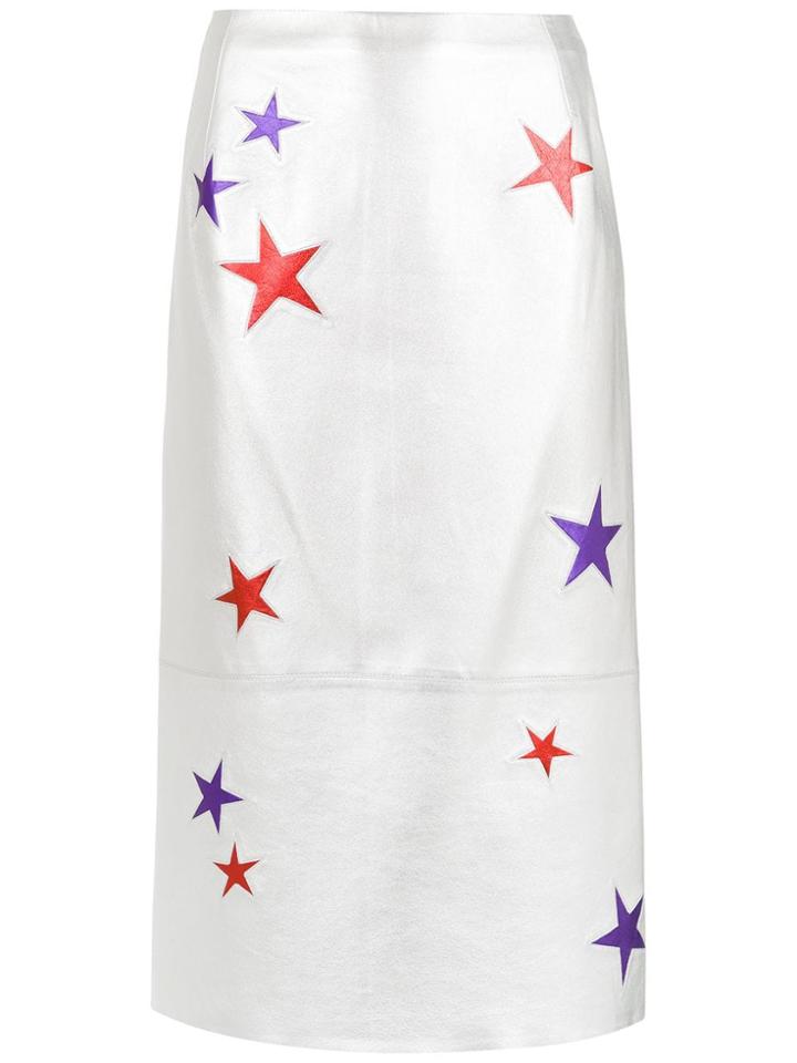 Nk Leather Midi Skirt - Grey