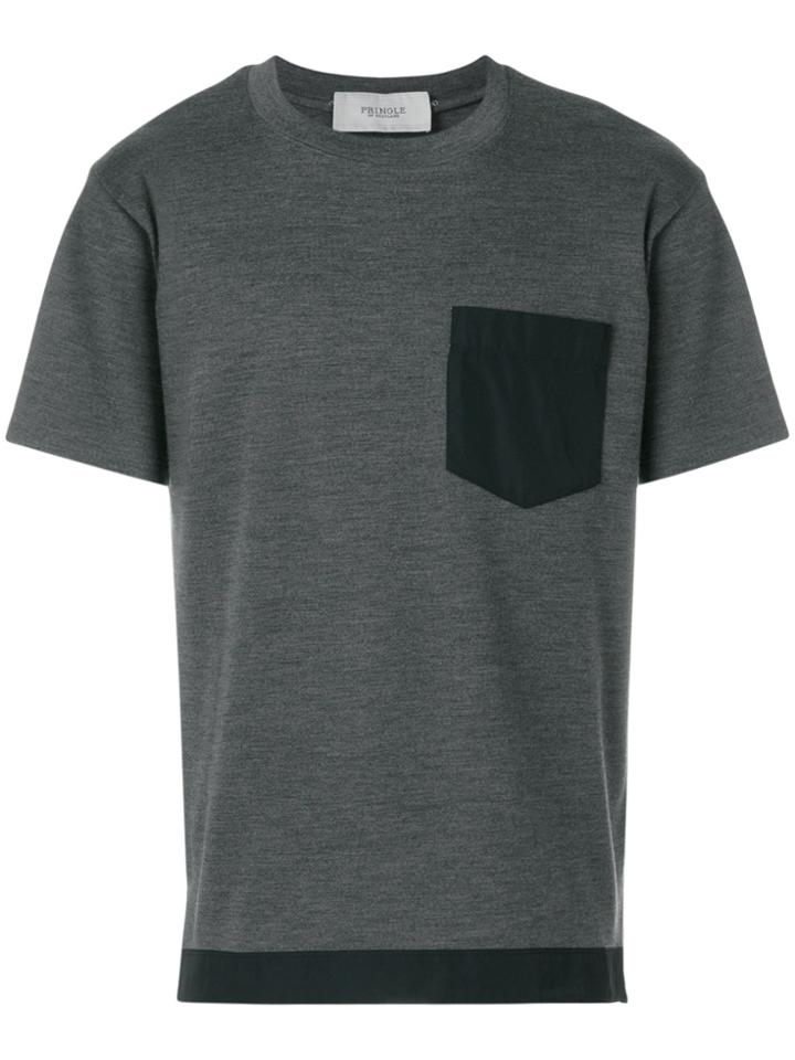 Pringle Of Scotland Contrast Pocket T-shirt - Grey