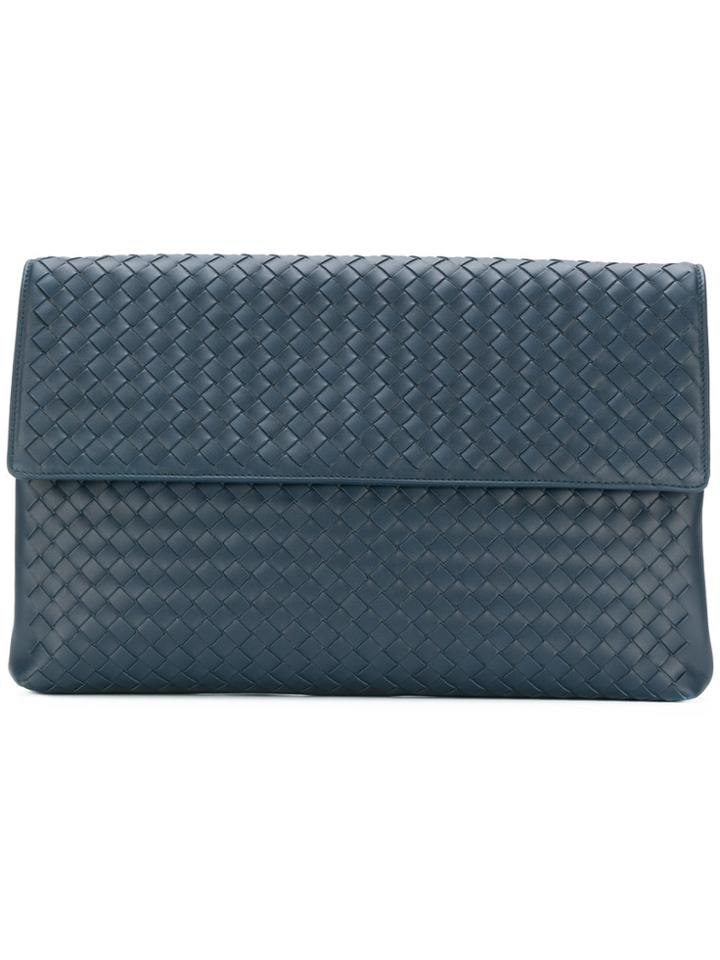 Bottega Veneta Intrecciato Vn Pouch - Blue