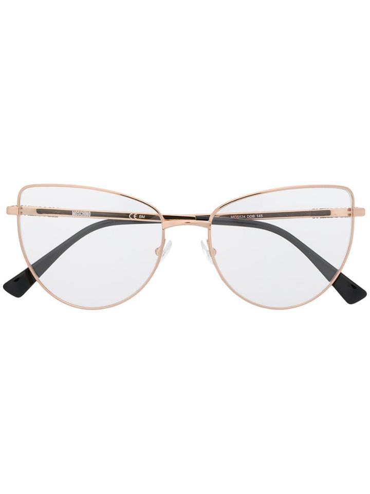 Moschino Eyewear Cat-eye Frame Glasses - Gold