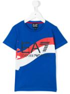 Armani Junior - Logo Print T-shirt - Kids - Cotton - 12 Yrs, Blue