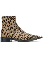 Mm6 Maison Margiela Spotted Ankle Boots - Brown