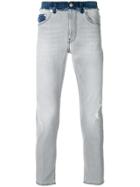 Love Moschino Distressed Cropped Jeans - Grey