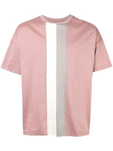 Factotum Centre Stripe T-shirt - Pink