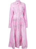 Natasha Zinko - Paisley Print Shirt Dress - Women - Cotton - 44, Pink/purple, Cotton