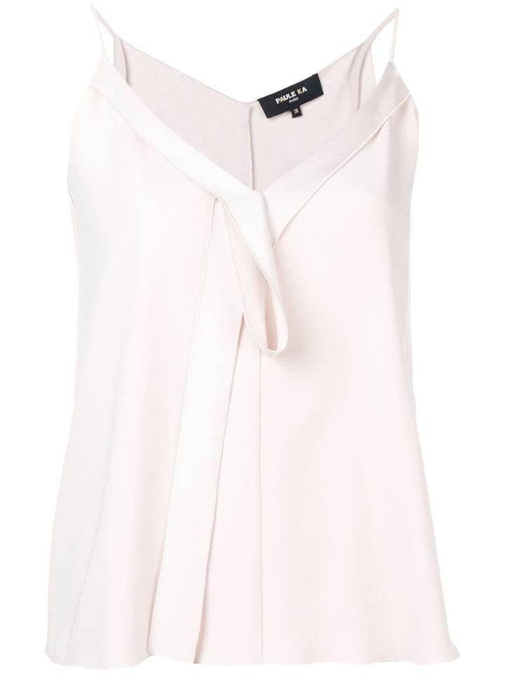 Paule Ka Flared Camisole Top - Neutrals