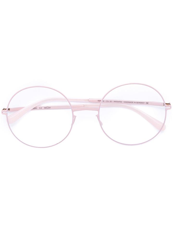 Mykita - Round-frame Glasses - Unisex - Metal (other) - One Size, Pink/purple, Metal (other)